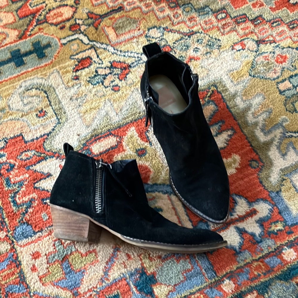 Dolce Vita Western Black Suede Booties